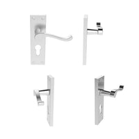 DL54 Victorian Scroll Suite Lever Lock Door Handles - 3 Finishes