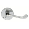 DL56 Victorian Scroll Lever Latch Handles on Round Rose - 3 Finishes