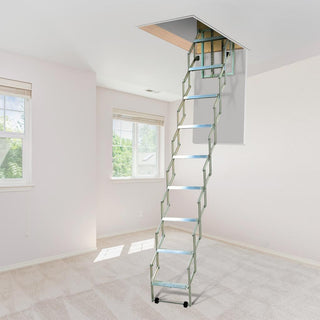 Image: Dolle Aluminium Loft Ladder - Alufix 9 treads - Min - Max Ceiling Height 2190mm - 2460mm
