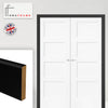 Thru Simple Black Primed Facings - Two Full Sets for One Double Door