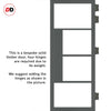 Boston 4 Pane Solid Wood Internal Door UK Made DD6311G - Clear Glass - Eco-Urban® Stormy Grey Premium Primed