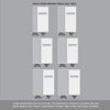 Room Divider - Handmade Eco-Urban® Orkney Door DD6403C - Clear Glass - Premium Primed - Colour & Size Options