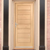 Modena External Flush Oak Door and Frame Set