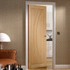 Fire Rated Salerno Flush Oak Door - 1/2 Hour Fire Rated