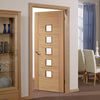 door set kit carini 5 pane oak door clear safe