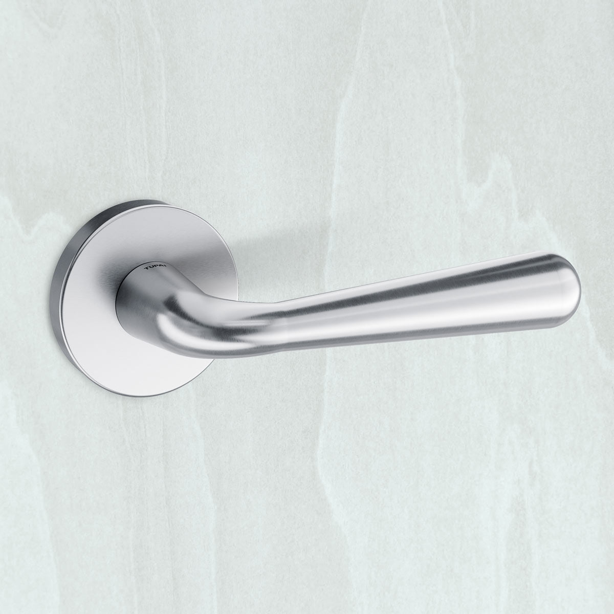 Tupai Rapido CurvaLine Adra Lever on Round Rose - Satin Chrome