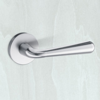 Image: Tupai Rapido CurvaLine Adra Lever on Round Rose - Satin Chrome