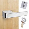 Tupai Rapido VersaLine Tobar Lever on Long Rose - Polished Stainless Steel Decorative Plate - Bright Polished Chrome Handle Pack