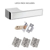 Tupai Rapido VersaLine Tobar Lever on Long Rose - Polished Stainless Steel Decorative Plate - Bright Polished Chrome Handle Pack
