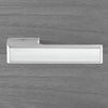 Tupai Rapido VersaLine Tobar Lever on Long Rose - Polished Stainless Steel Decorative Plate - Satin Chrome