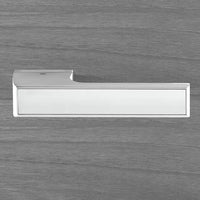 Tupai Rapido VersaLine Tobar Lever on Long Rose - Polished Stainless Steel Decorative Plate - Satin Chrome