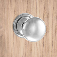 Harrogate Mushroom Old English Mortice Knob - Polished Chrome