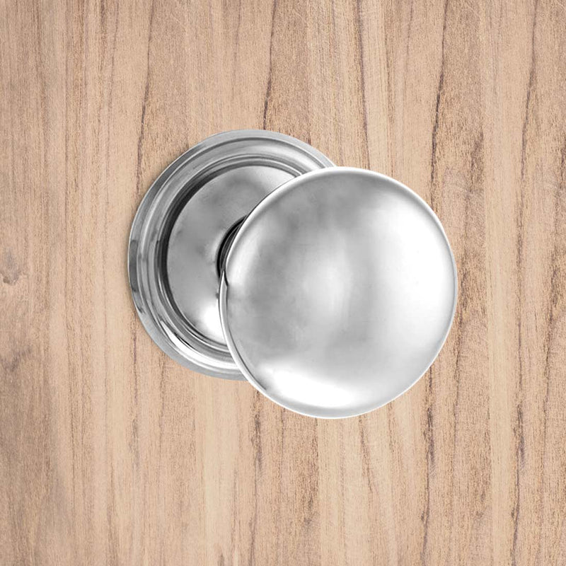 Harrogate Mushroom Old English Mortice Knob - Polished Chrome