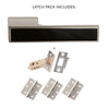 Tupai Rapido VersaLine Tobar Lever on Long Rose - Pearl Black Decorative Plate - Pearl Nickel Handle Pack