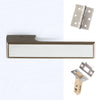 Tupai Rapido VersaLine Tobar Lever on Long Rose - Polished Stainless Steel Decorative Plate - Titanium Handle Pack