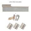 Tupai Rapido VersaLine Tobar Lever on Long Rose - Satin Stainless Steel Decorative Plate - Pearl Nickel Handle Pack