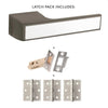 Tupai Rapido VersaLine Tobar Lever on Long Rose - White Decorative Plate - Titanium Handle Pack