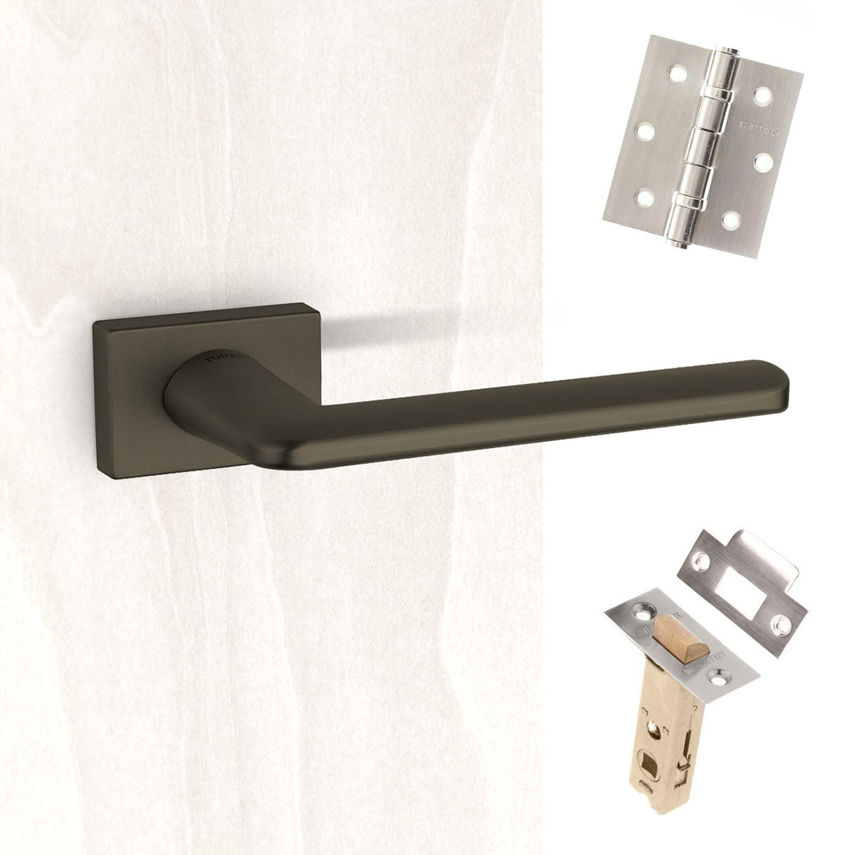 Tupai Rapido RetaLine Tavira Designer Lever on Long Rose - Titanium Handle Pack