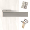 Tupai Rapido RetaLine Panela Designer Lever on Long Rose - Pearl Nickel Handle Pack