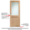 2XG Oak Back Door - Clear Double Glazing