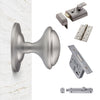External M61 Centre Knob Stable Door Handle Pack - Chrome Finish
