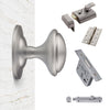 External M61 Centre Knob Stable Door Handle Pack - Chrome Finish