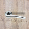 Serozzetta Carolina ZIN3115 Lever Latch Handles on Round Rose - 2 Finishes