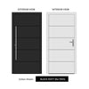 External ThruSafe Aluminium Front Door - 1654 CNC Grooves Solid - 7 Colour Options