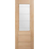 Bespoke Thrufold Palermo Oak 2XG Glazed Folding 3+2 Door