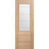 Palermo modern oak veneer glazed interior door