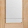Bespoke Thruslide Palermo Oak 2XG Glazed - 4 Sliding Doors and Frame Kit