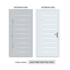 External ThruSafe Aluminium Front Door - 1641 Stainless Steel Solid - 7 Colour Options