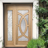 Majestic Exterior Oak Door and Frame Set - Zinc Double Glazing - One Side Screen, From LPD Joinery