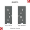 Cottage Style Doretti 4 Composite Front Door Set with Hnd Matisse Glass - Shown in Mouse Grey
