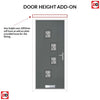 Cottage Style Doretti 4 Composite Front Door Set with Hnd Matisse Glass - Shown in Mouse Grey