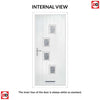 Cottage Style Doretti 4 Composite Front Door Set with Hnd Matisse Glass - Shown in Mouse Grey