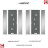 Cottage Style Doretti 4 Composite Front Door Set with Double Side Screen - Hnd Matisse Glass - Shown in Mouse Grey
