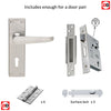 Double Door M30 Victorian Suite Lever Lock Satin Chrome - Combo Handle & Accessory Pack