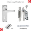 Double Door M30 Victorian Suite Lever Lock Polished Chrome - Combo Handle & Accessory Pack