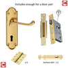 Double Door DL17 Ashtead Lever Lock Polished Brass - Combo Handle & Accessory Pack