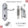 Double Door DL17 Ashtead Lever Lock Polished Chrome - Combo Handle & Accessory Pack