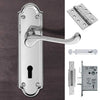 Double Door DL17 Ashtead Lever Lock Polished Chrome - Combo Handle & Accessory Pack