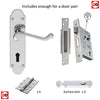 Double Door DL168 Oakley Suite Lever Lock Polished Chrome - Combo Handle & Accessory Pack