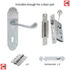 Double Door DL168 Oakley Suite Lever Lock Satin Chrome - Combo Handle & Accessory Pack