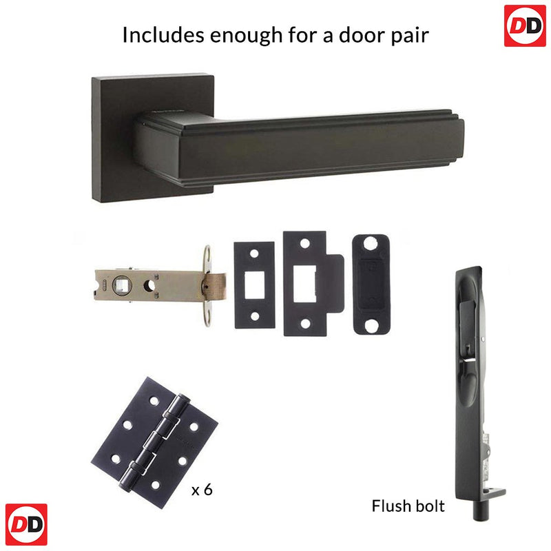Rebated Double Door Pack Forme Alila Designer Lever on Minimal Square ...