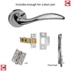 Double Door Pack Ancon Mediterranean Lever On Rose Polished Chrome Combo Handle & Accessory Pack