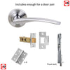 Double Door Pack Arizona Status Lever on Round Rose Satin Chrome Combo Handle & Accessory Pack