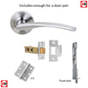 Rebated Double Door Pack Arizona Status Lever on Round Rose Satin Chrome Combo Handle & Accessory Pack