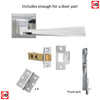 Double Door Pack California Status Lever on Square Rose Satin Chrome Combo Handle & Accessory Pack