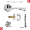 Rebated Double Door Pack Colorado Status Lever on Round Rose Polished Chrome Combo Handle & Accessory Pack